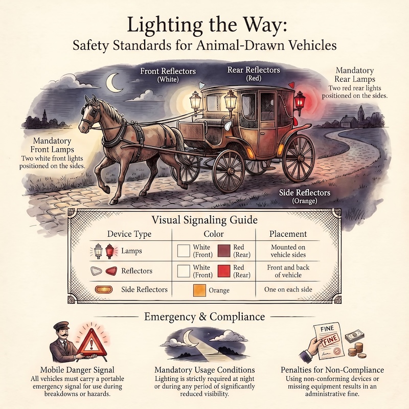 Infographic: Visual signals for animal-drawn vehicles