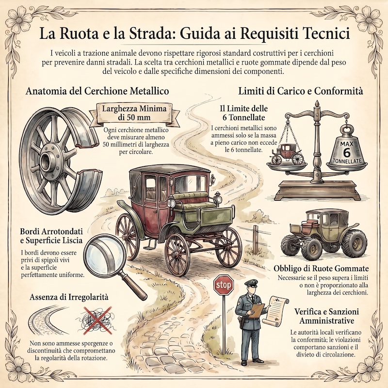 Infografica: Cerchioni e ruote dei veicoli a trazione animale