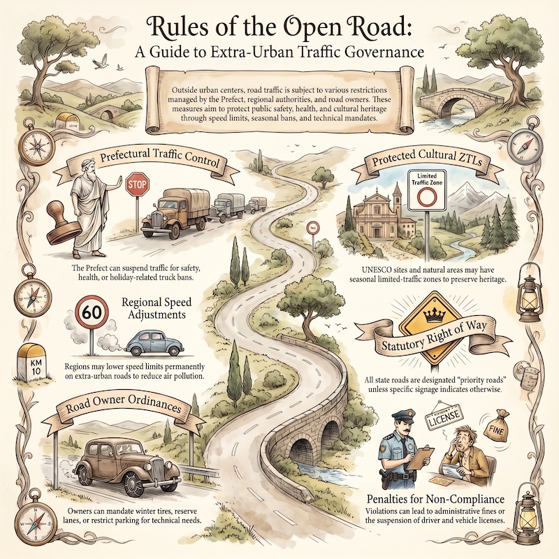 Infographic: Traffic rules outside built-up areas