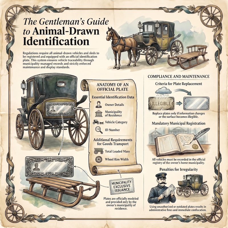 Infographic: Plates for animal-drawn vehicles