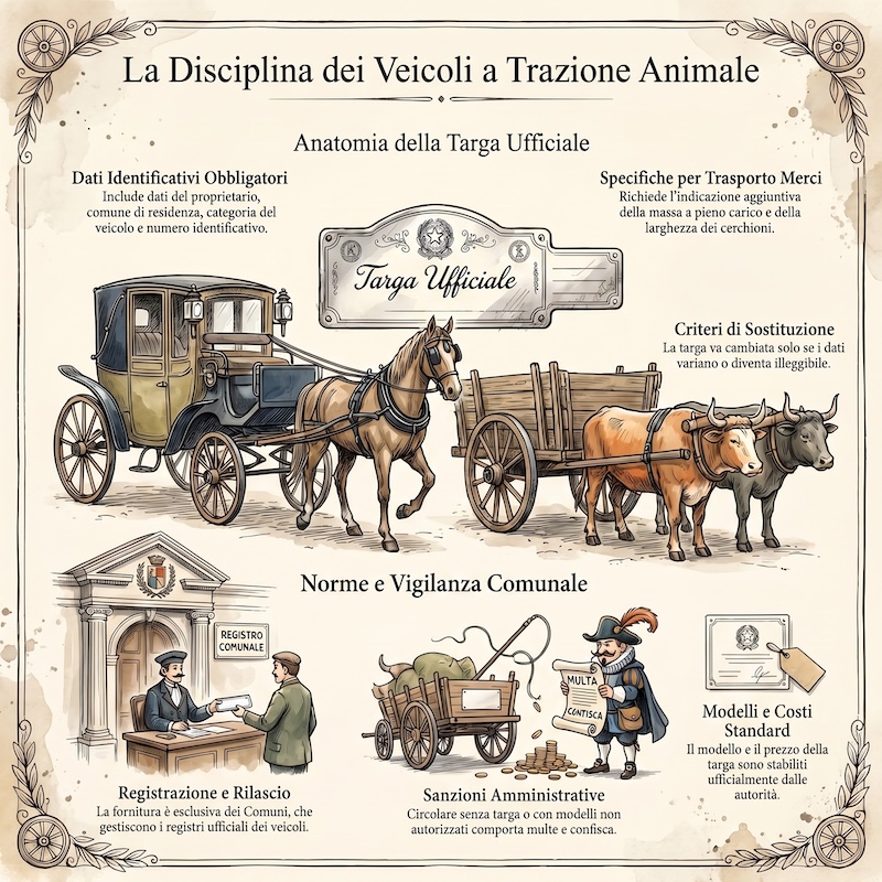Infografica: Targhe veicoli a trazione animale