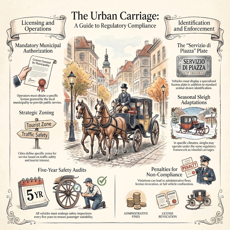 Infographic: Public service with animal-drawn vehicles