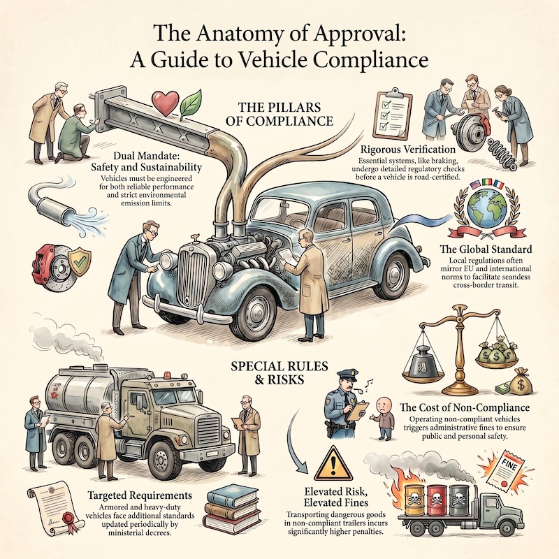 Infographic: Technical requirements of motor vehicles