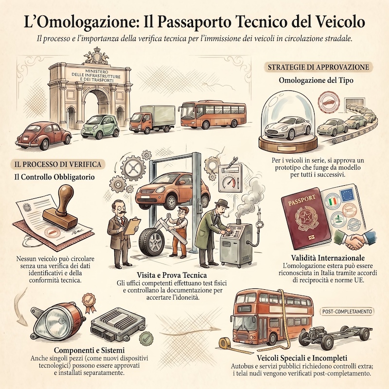Infografica: Idoneità alla circolazione e omologazione