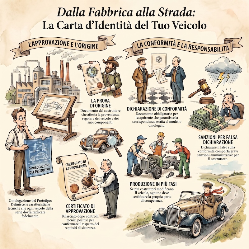 Infografica: Certificati e conformità dei veicoli