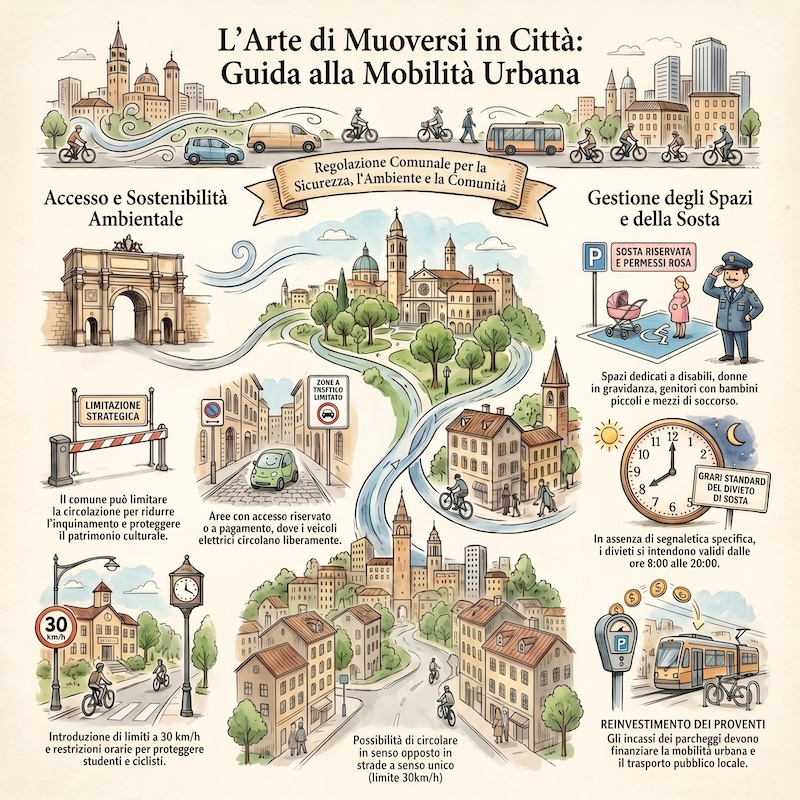 Infografica: Circolazione e sosta nei centri abitati
