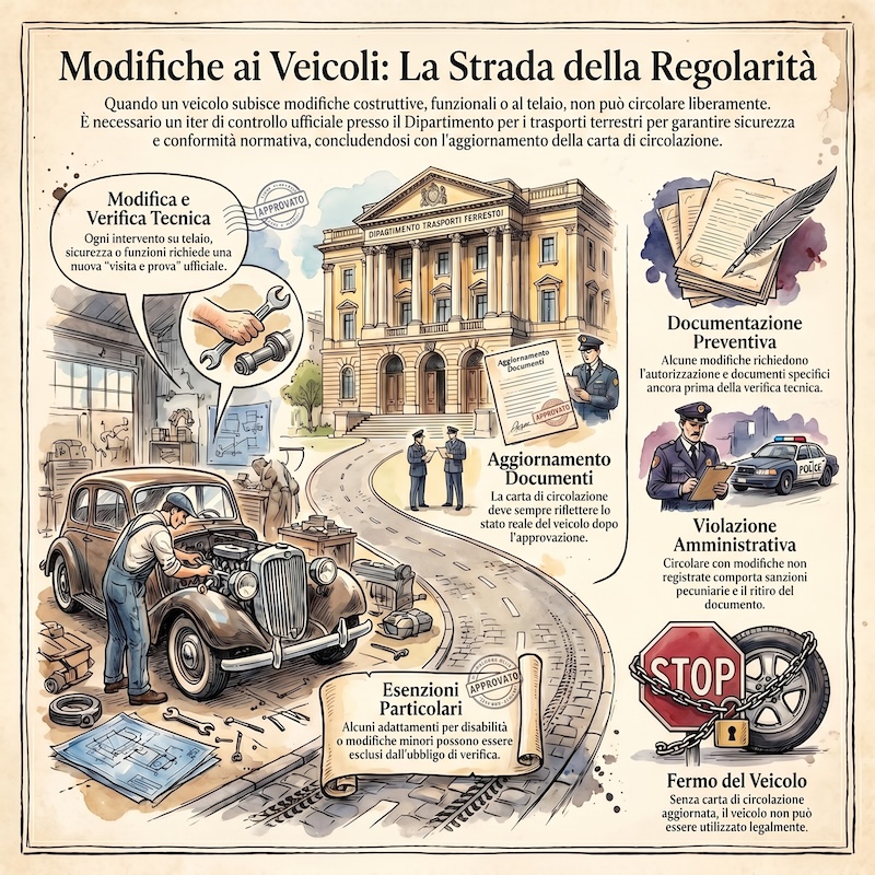 Infografica: Modifiche dei veicoli e aggiornamento documenti