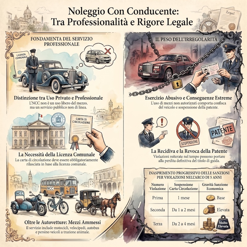 Infografica: Noleggio con conducente per persone
