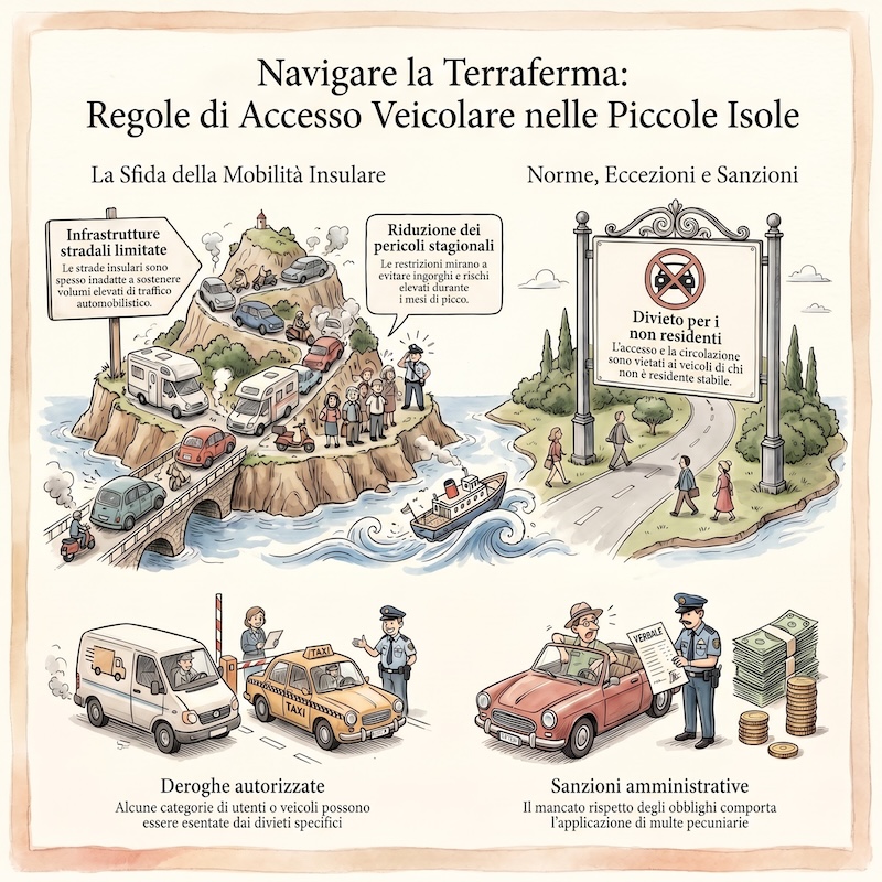 Infografica: Circolazione dei veicoli nelle piccole isole