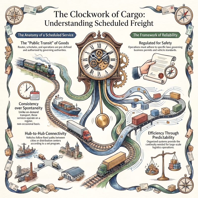 Infographic: Scheduled goods transport service