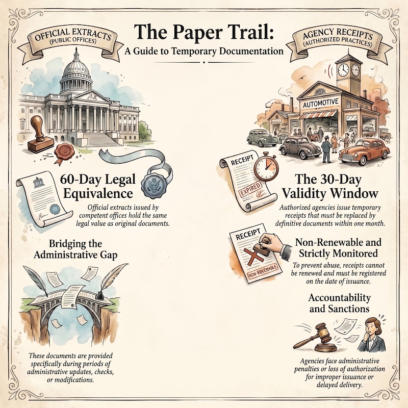 Infographic: Temporary replacement of driving documents