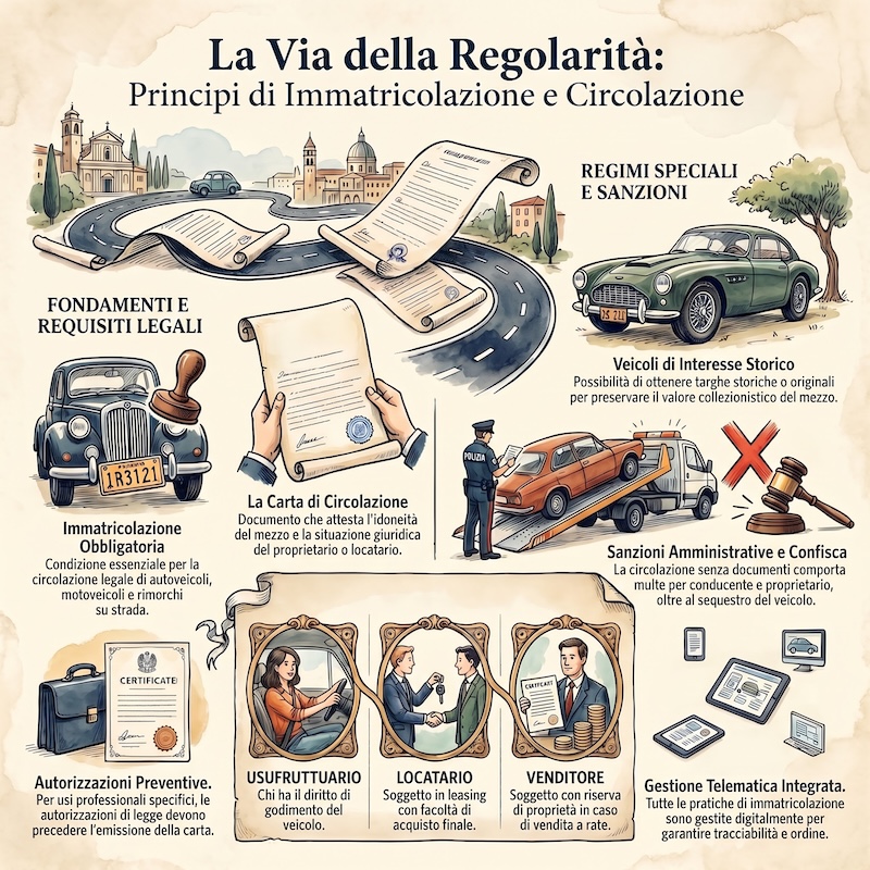Infografica: Immatricolazione e documenti per circolare