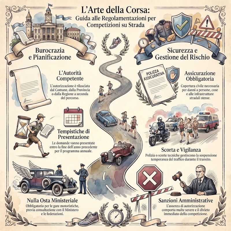 Infografica: Competizioni sportive su strada